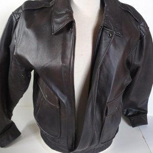 NEW VINTAGE MENS BIKER MOTORCYCLE LEATHER BOMBER JACKET